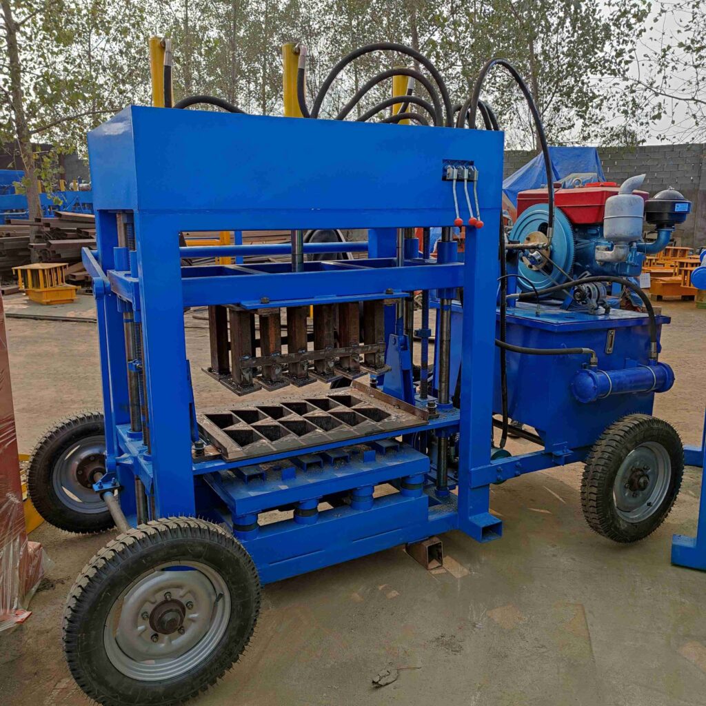 qt4 30 hydraulic diesel power hollow block making machine concrete brick maker machinery