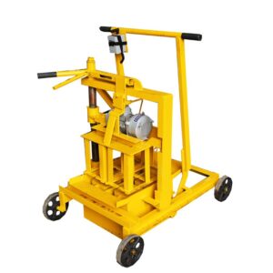 qt40 3c mini small moving mobile concrete hollow block brick making machine
