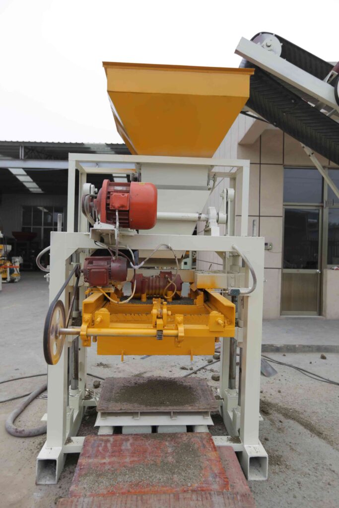 qt40c 1 semi automatic cement concrete interlocking hollow block brick making machine