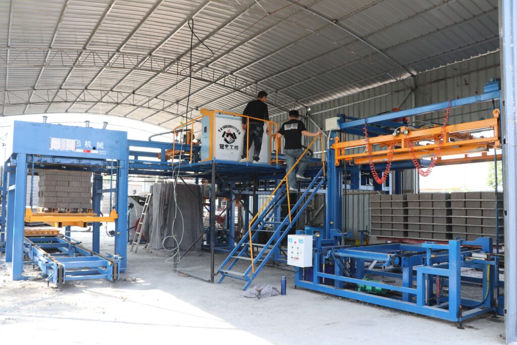 Automatic Brick Stacking and Wrapping Machine Concrete Block Stacking ...