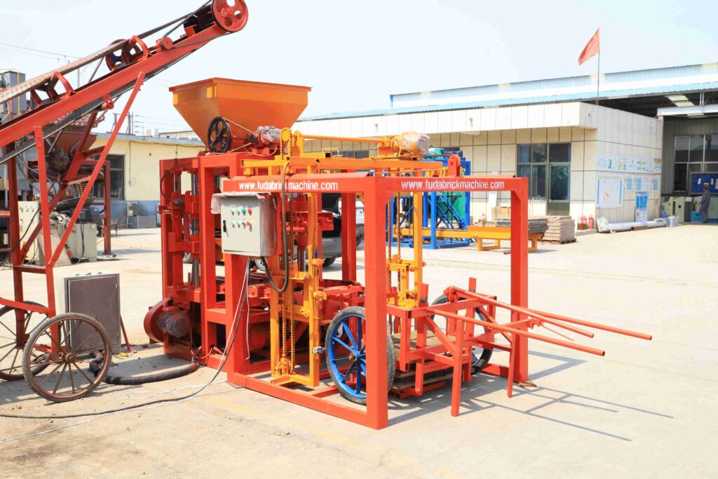 qt4 24 concrete fly ash block making machine automatic manual brick mold machinery small production line